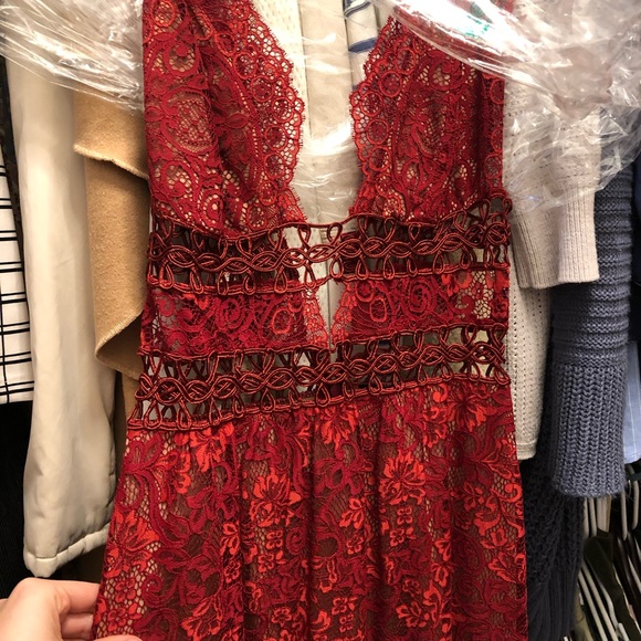 For Love & Lemons Sheer Lace Midi Dress - Picture 3 of 5